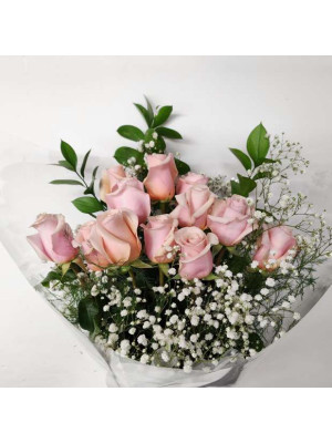 12 pink rose