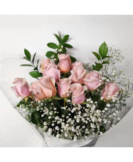 12 pink rose